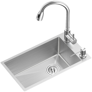 厨房304不锈钢水槽单槽家用洗菜盆小号洗碗池48x35 50x35 52x38