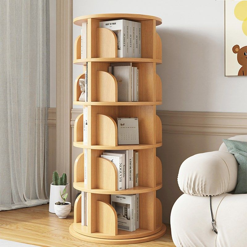 全实木旋转书架落地儿童置物架家用简易客厅储物柜学生实木书柜子,住宅家具,旋转书架,淘宝优惠券,粉丝福利购,淘宝优惠卷