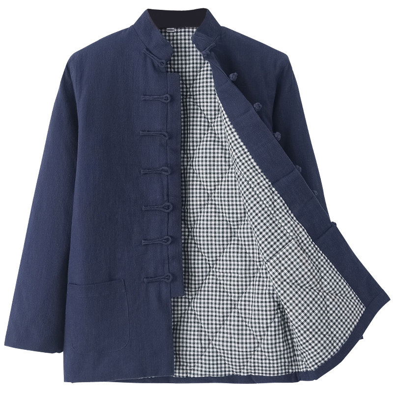 中国风冬季唐装男棉花棉袄中式复古中老年人加厚保暖手工棉衣外套,男装,唐装,淘宝优惠券,粉丝福利购,淘宝优惠卷