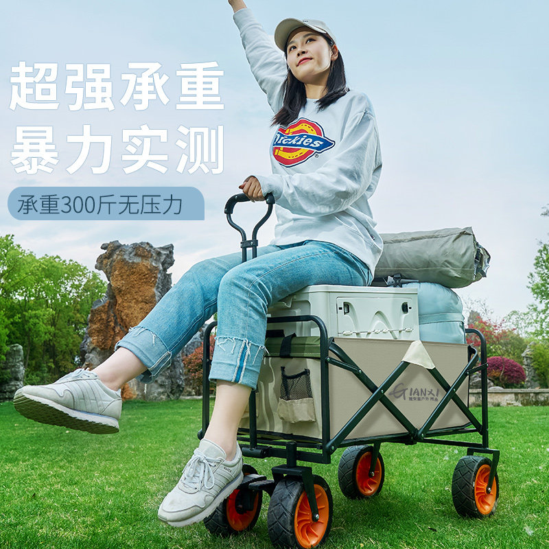 露营推车户外可折叠野营拖车手推车小拉车营地车野餐桌板便携拉杆,户外/登山/野营/旅行用品,户外营地车,淘宝优惠券,粉丝福利购,淘宝优惠卷