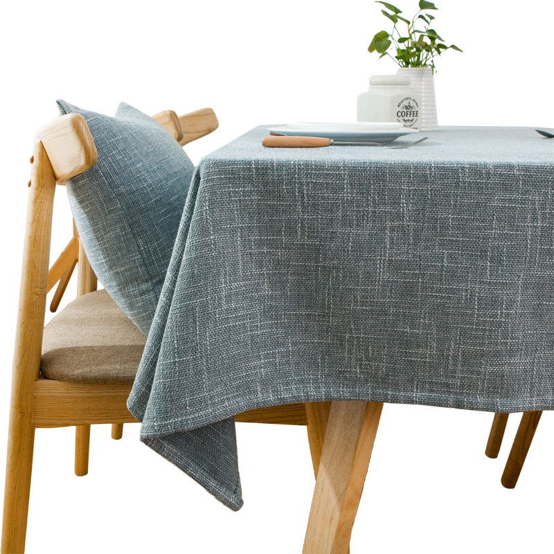 亚麻桌布高d级感纯色布艺棉麻小清新长方形日式书桌茶几布餐桌台