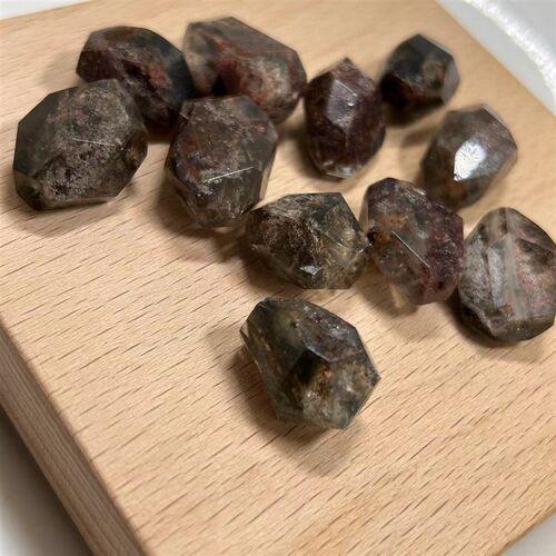 天然彩绿幽灵随形原石不规则单珠子散珠diy配珠文玩手链手串配件