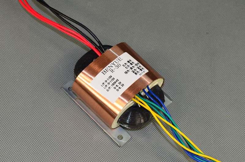 R30 R牛变压器足功率40W 180V-0-180V 0-6.M3 0-6.3线(胆前级电源