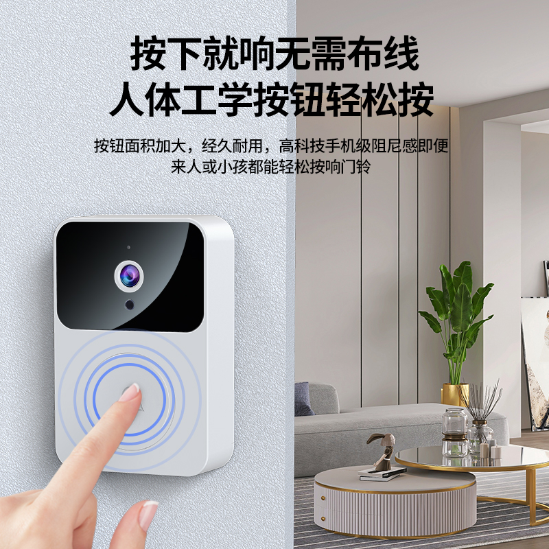[当天发货]可视门铃监控家用智能电子猫眼门口无线智选监控摄像头