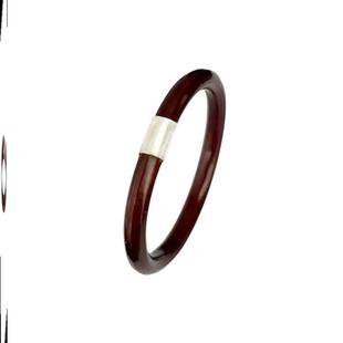 鸡血藤戒指男女单l身情侣对戒小众简约素尾戒本命年小指木手工戒
