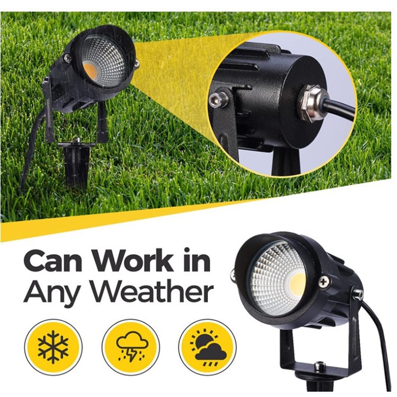 带斜口帽照树灯5w7w10w12w瓦插地灯地插灯埋地灯庭院灯12v24v宽压