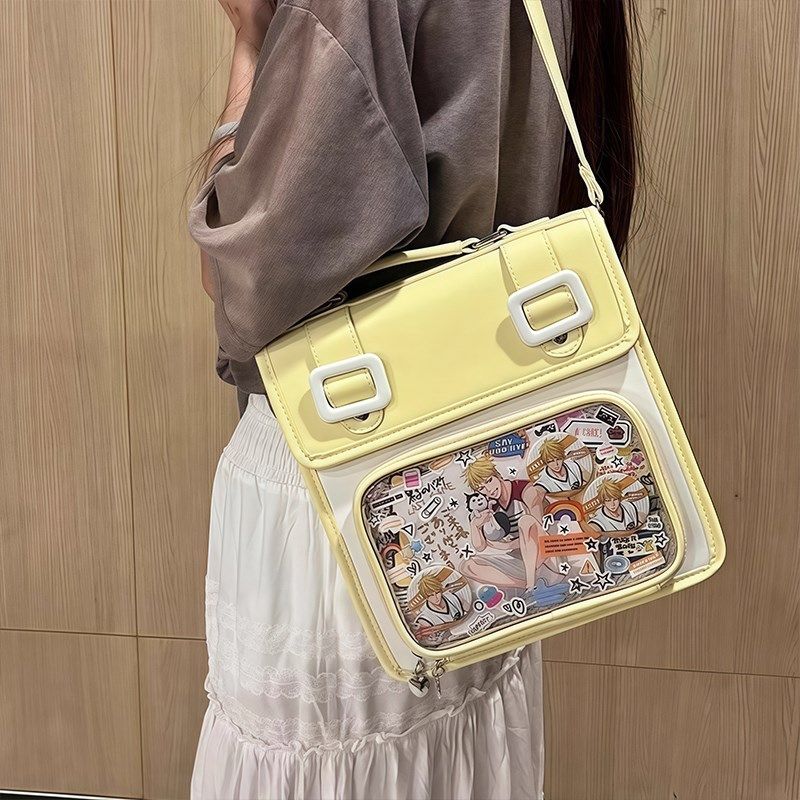 小食量痛包斜跨双肩包女日常学生透明社畜卡吧唧谷子包大容量,箱包皮具/热销女包/男包,双肩背包,淘宝优惠券,粉丝福利购,淘宝优惠卷