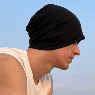 光头帽子男夏季薄款包头巾无压感睡帽冰丝透气头套美式大头围冷帽