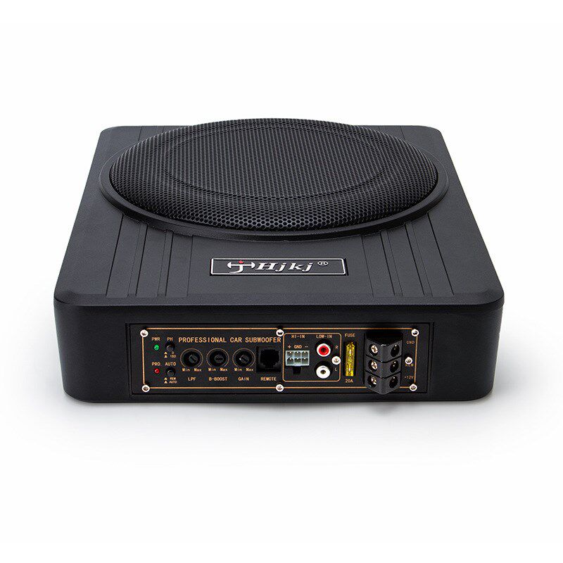 汽车音响大功率铝合金座椅下音响B改装12V车载超薄低音炮10寸