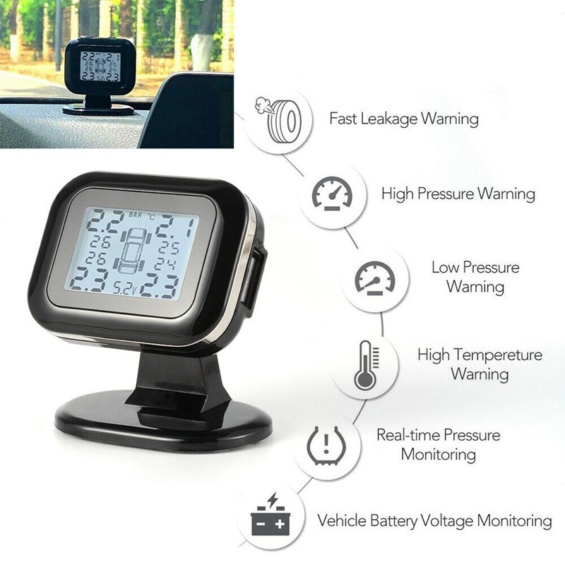 Wireless TPMS Car Tire Pressure Monitor System LCD Sn USB Q 玩具/童车/益智/积木/模型 其他玩具枪 原图主图