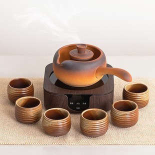 69N家用陶瓷泡茶壶烧水s壶电陶炉侧把过滤煮茶器老白茶普洱小青柑