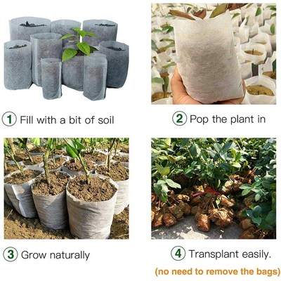 100pcs garden seedlings environtal nursery bags Non-woven ma