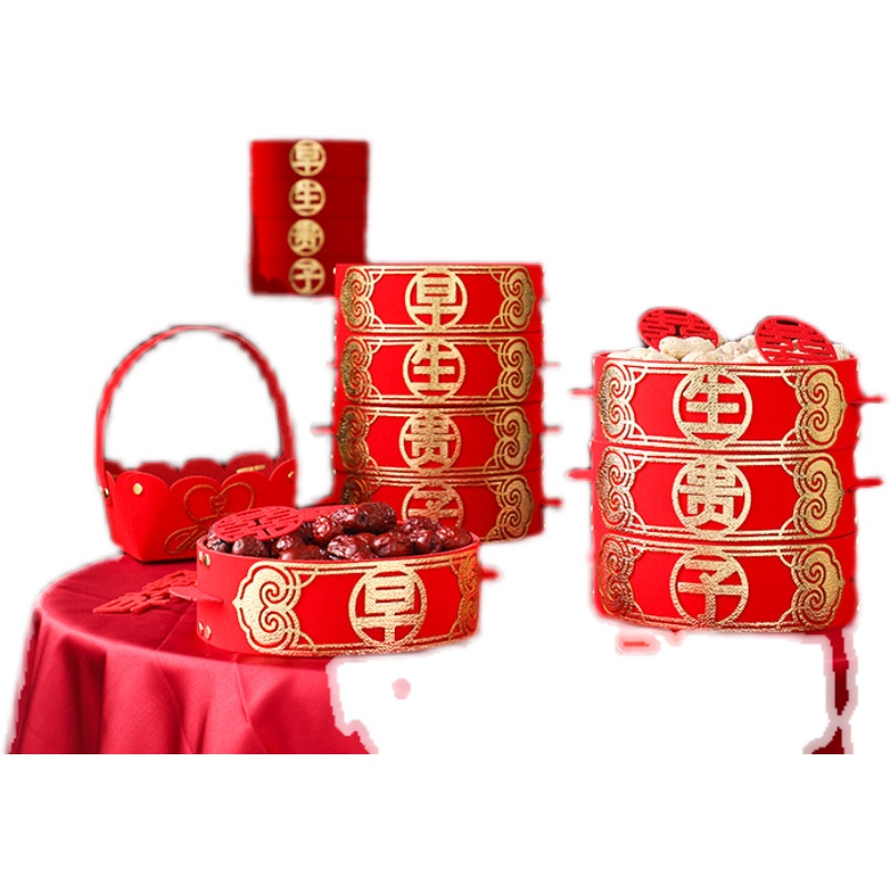 新款早生贵子果盘篮子婚房布置压床摆件模板装饰提篮蒸笼模具结婚