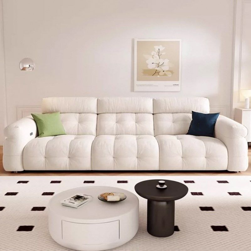 多功能沙发电动猫抓布艺沙发大中小户型可调节云朵直排沙发奶油风,住宅家具,功能沙发,淘宝优惠券,粉丝福利购,淘宝优惠卷