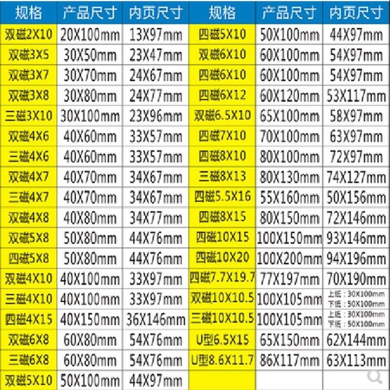 仓库货架标识牌强磁性标签牌物料卡E片库位分类磁吸标示牌仓储卡