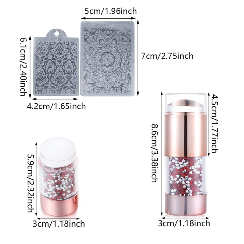 网红tamper Image Stencil Tools Nail Template Tool Nail Art S