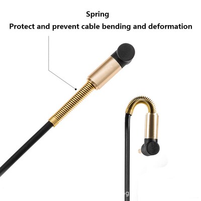 3.5mm Jack Stereo 1m/3.28ft Audio Cable Male to Male 90 Deg