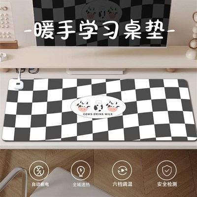 直销可爱b小女孩加热滑鼠垫超大号办公室电脑桌面暖桌垫宿舍冬季