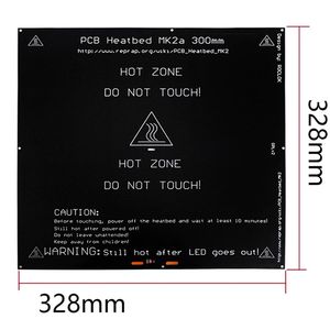 Mk2A 300X300X3.0Mm Reprap Ramps 1.4 Pcb Aluminum Heatbed Hot