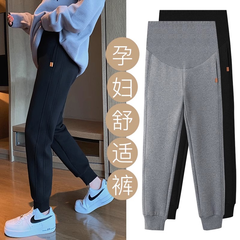 孕妇裤子春秋季外穿孕早期休闲裤冬季运动长裤加绒加厚秋装秋冬款