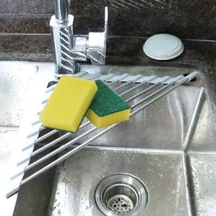 sink corner shelf steel triangle stainless rollable 速发304