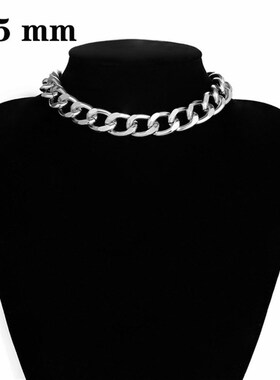 小众高货Punk Miami Cuban Choker Necklace Collar Statement Hi