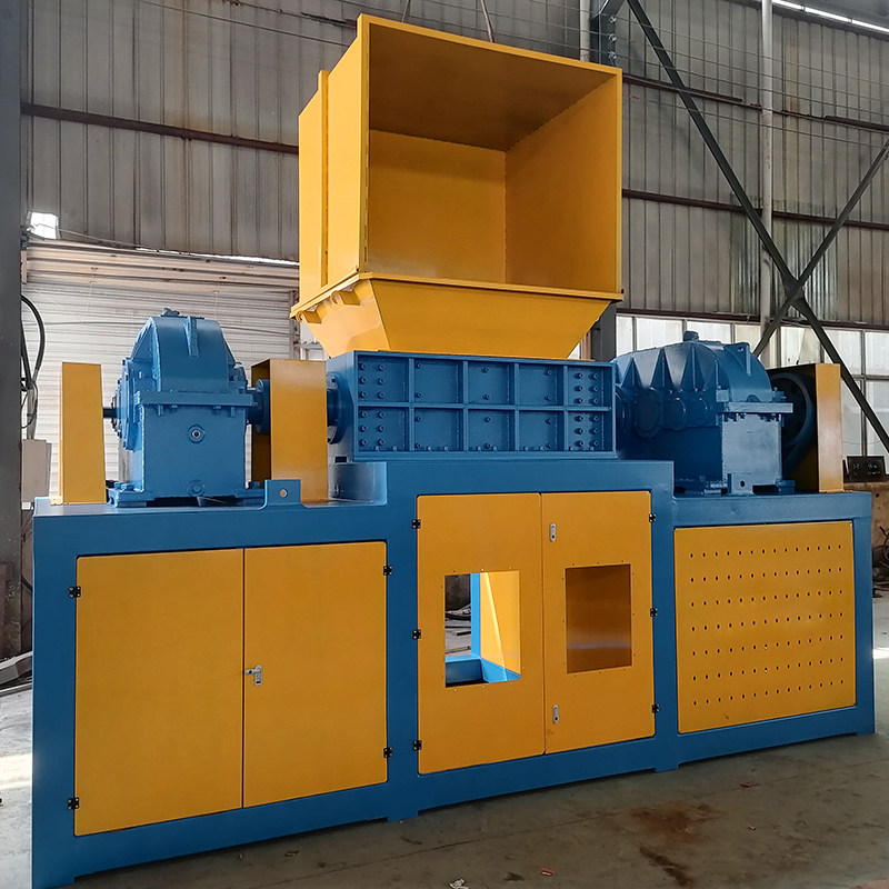 双轴撕碎机大型 木材塑r料秸秆轮胎粉碎机 机箱金属垃圾布料破碎