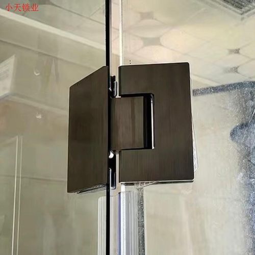 浴室夹折页合页哑黑玻璃门夹304不锈钢90度淋浴房180度加厚铰链.