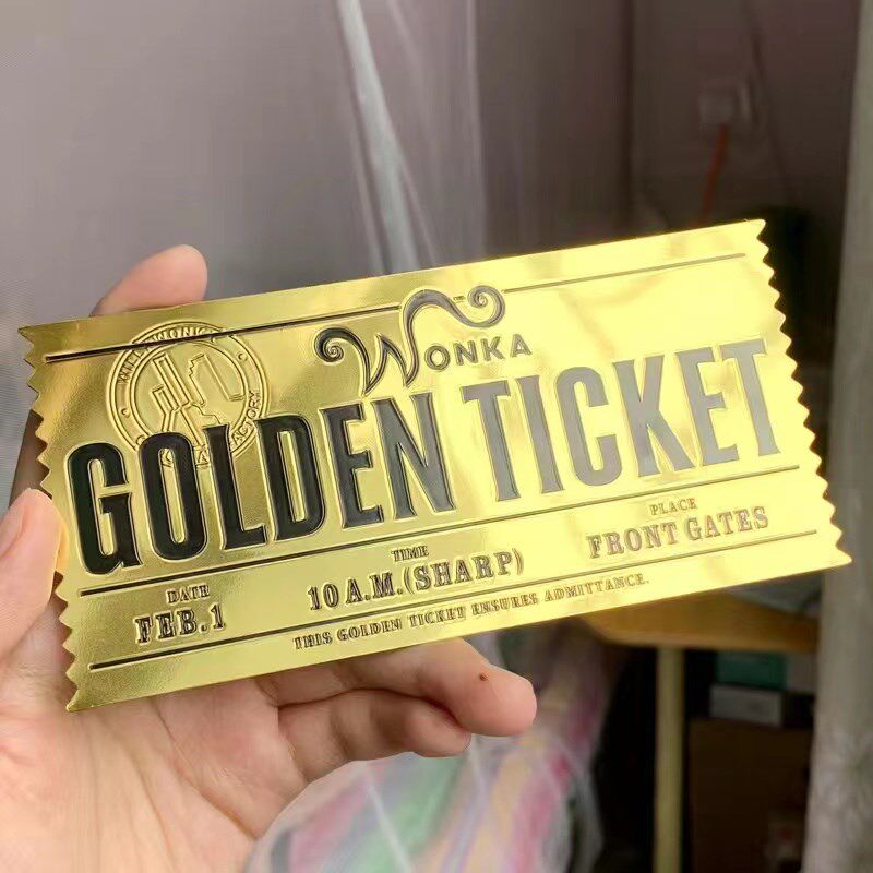 查理和巧克力工厂金奖券同款威利旺卡巧克力券幸运金券票