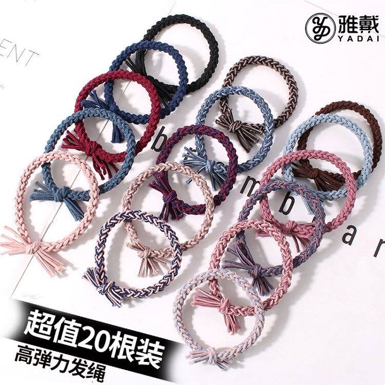 橡皮筋发圈女可爱简约头绳小清新个性皮套编织新款发绳扎头发