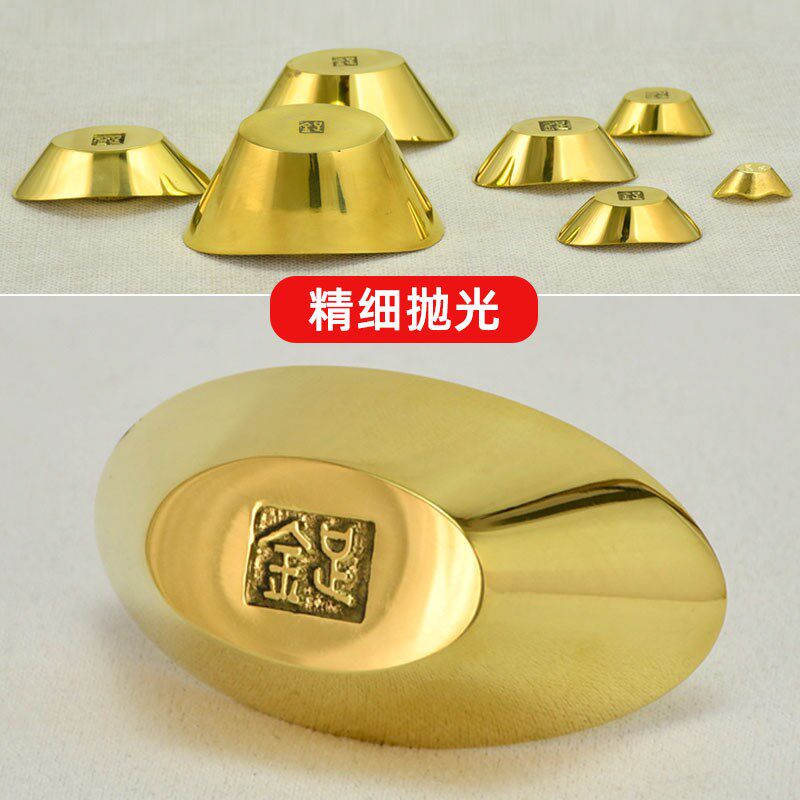 铜元宝摆件纯铜实心金元宝道具财神家居工艺摆设店铺开业乔迁礼品