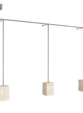 服装店展示架洞石风不锈钢上墙式简约落地陈列架女装店铺衣服货架