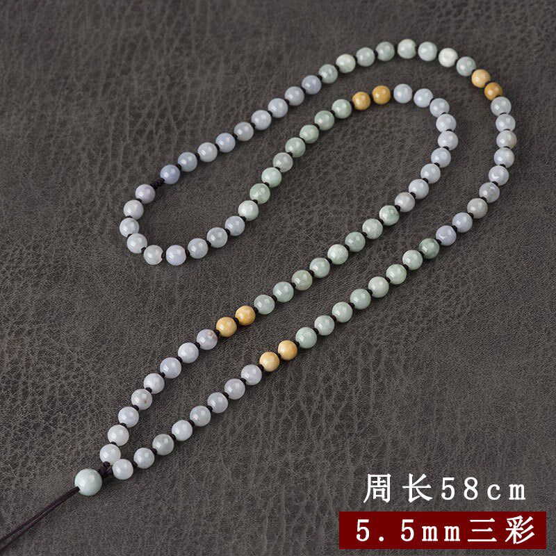 新款翡子玉绳子吊坠绳挂脖男女珠链挂件玉佩玉坠挂绳翠珠手工