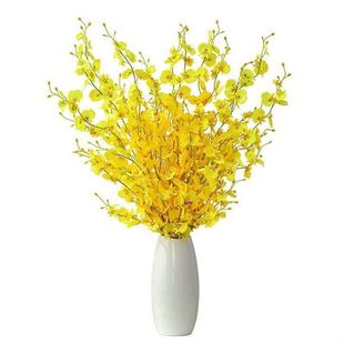 flower fake orchid 新品 artificial yellow dancing set