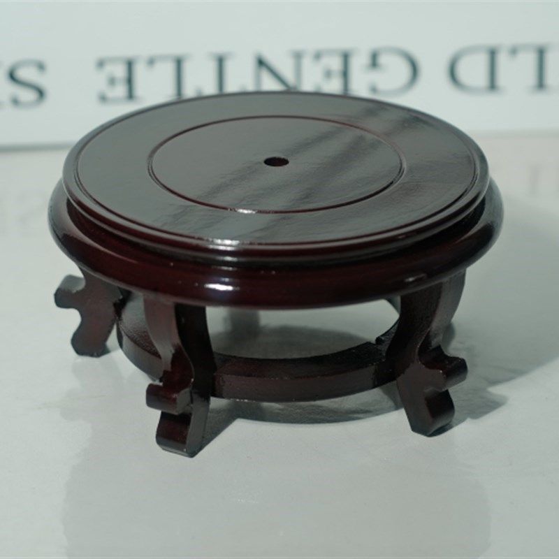 圆形高脚木质底座花瓶酒坛花盆y鱼缸H花架实木铜器工艺品摆饰底托,家居饰品,落地摆件,淘宝优惠券,粉丝福利购,淘宝优惠卷