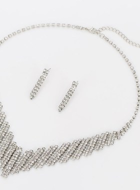 水钻项链欧美v时尚女式配饰