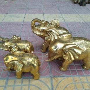 铜大象摆件吉祥瑞象一对招财镇宅对象店铺开业礼品办公室装饰大象