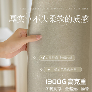 窗帘客厅卧室阳台隔热窗帘 全遮光窗帘超厚实遮光性简约现代时尚