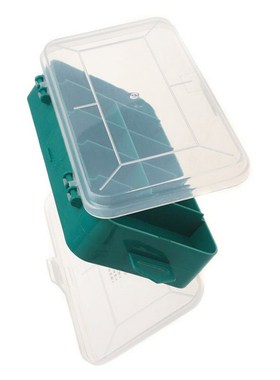 Top PENGGONG 13 Grids Tool Box Double-Side ToolBox Organizer