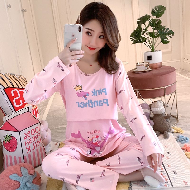 月子服10月份产后哺乳产妇住院夏天孕妇睡衣春秋冬季纯棉夏季薄款