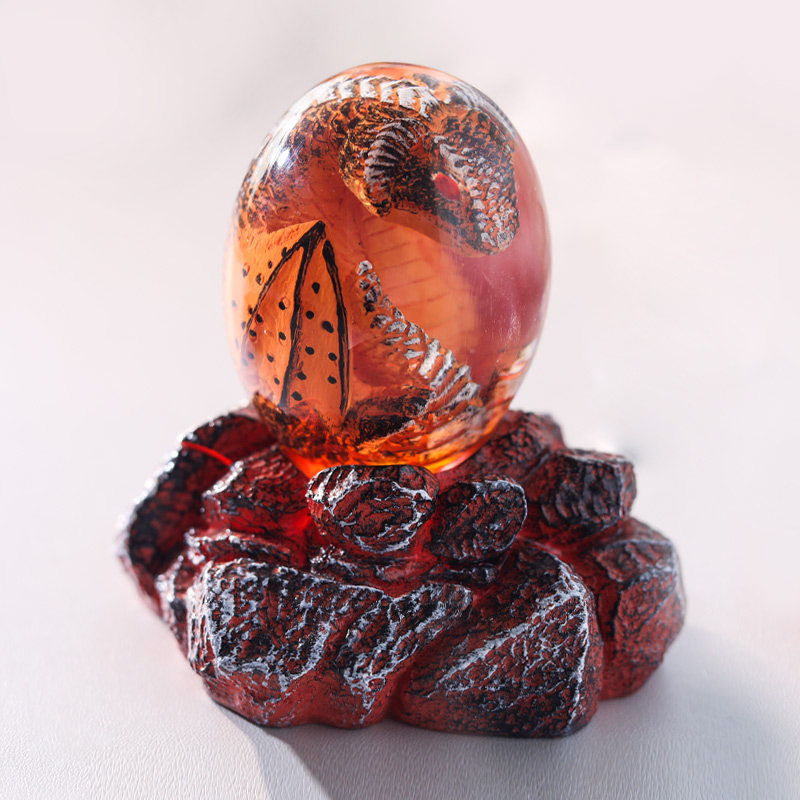 发光熔岩龙蛋哈利波特恐龙蛋树脂琥珀创意摆件周边生日儿童节礼物