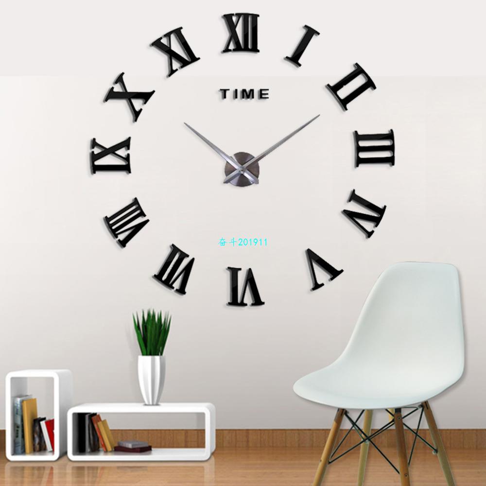 速发Cutlery Metal Kitchen Wall Clock Horloge 3d Diy Acrylic