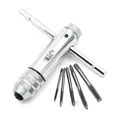 T-handle Reversible Single Tap Wrench Tapping Threading Tool