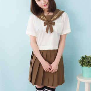 麥子家JK制服水手服夏服關(guān)東襟女子高女高中生學(xué)生服多色可選