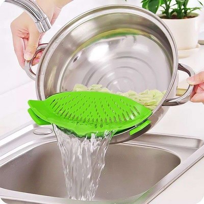 Silicone Colanders Kitchen  On Pot Strainer Drainer  Drainin