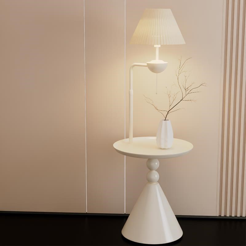 奶油风落地灯客厅沙发旁边置物架摆件装饰氛围灯卧室高级感床头灯