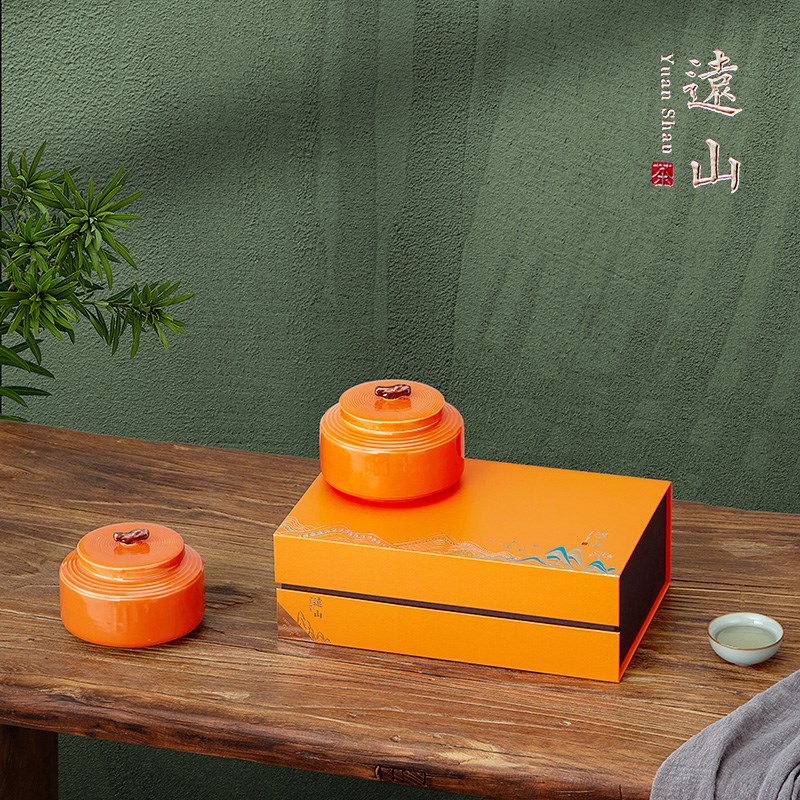 高档陶瓷包装盒空礼盒红茶绿茶龙井金俊眉瓷罐茶叶礼盒装空盒定制