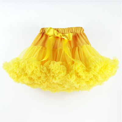 速发- Years Lace Skirt Girls Fluffy Chiffon Pettiskirt Solid