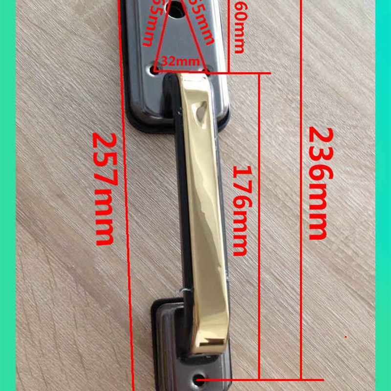 防盗门外装门自动碰锁老式把手拉手大门锁具家用锁具配件执手