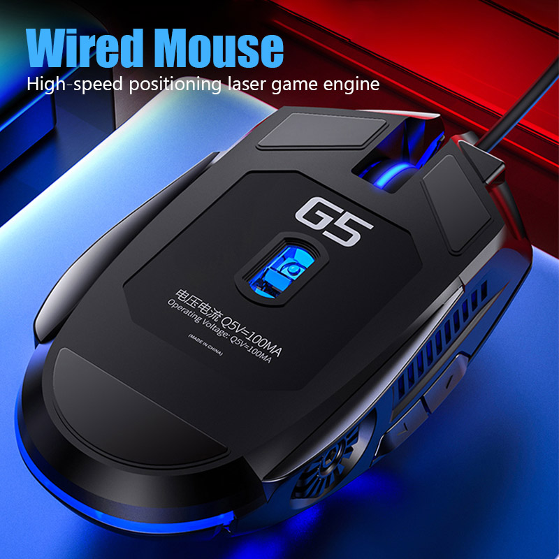 极速3200DPI G5 Mechanical E-Sports Wired Mouse For Computer 电脑硬件/显示器/电脑周边 鼠标垫/贴/腕垫 原图主图